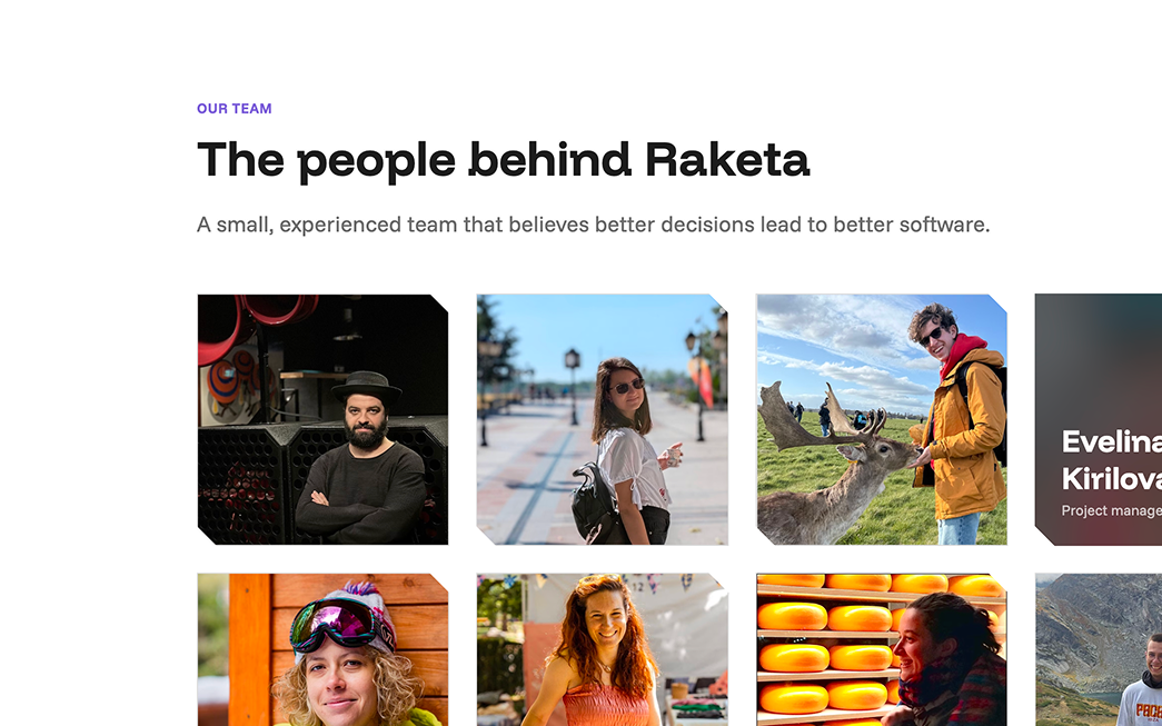 Raketa Cloud visual page builder interface