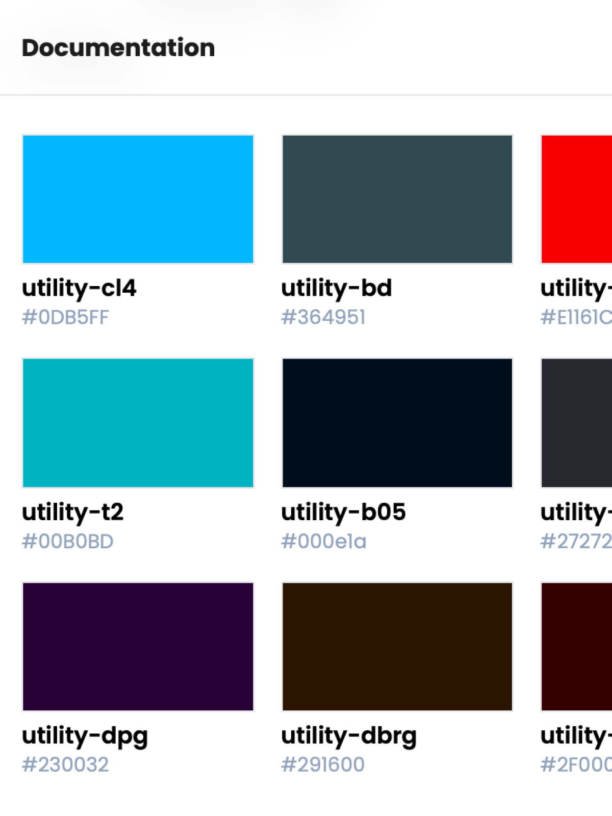 Design system tokens panel with colors, typography, and spacing settings
